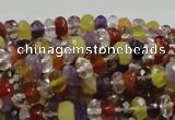 CMQ36 15.5 inches 5*8mm faceted rondelle multicolor quartz beads