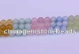 CMQ364 15.5 inches 12mm round rainbow quartz beads wholesale