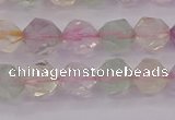 CMQ367 15.5 inches 8mm faceted nuggets mixed quartz beads