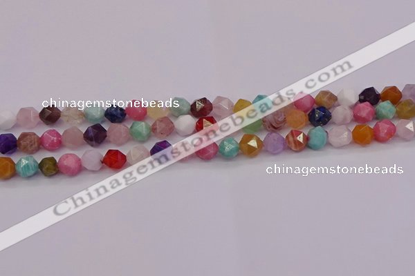 CMQ371 15.5 inches 6mm faceted nuggets mixed gemstone beads