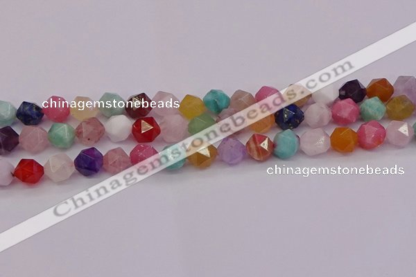 CMQ373 15.5 inches 10mm faceted nuggets mixed gemstone beads