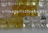 CMQ38 15.5 inches 5*8mm triangle mixed quartz beads wholesale