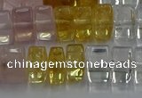 CMQ39 15.5 inches 6*10mm triangle mixed quartz beads wholesale