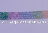 CMQ391 15.5 inches 6mm faceted nuggets mixed quartz beads