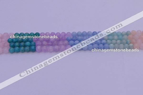 CMQ401 15.5 inches 6mm round mixed quartz beads wholesale