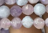 CMQ421 15.5 inches 6mm faceted round natural mixed quartz beads