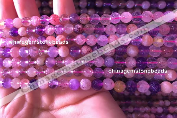 CMQ433 15.5 inches 7mm round mixed quartz beads wholesale