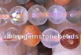 CMQ436 15.5 inches 6mm faceted round mixed rutilated quartz beads