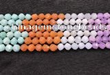 CMQ462 15.5 inches 8mm faceted nuggets mixed quartz beads