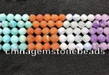 CMQ463 15.5 inches 10mm faceted nuggets mixed quartz beads