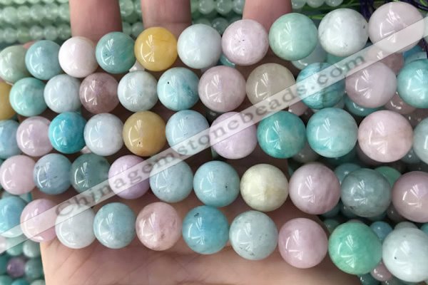 CMQ469 15.5 inches 12mm round mixed gemstone beads wholesale