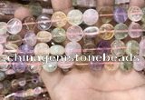 CMQ501 15.5 inches 12mm flat round colorfull quartz beads wholesale