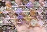 CMQ507 15.5 inches 15*15mm twisted diamond colorfull quartz beads