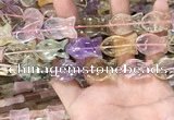 CMQ509 15.5 inches 15*25mm fish-shaped colorfull quartz beads