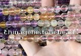 CMQ544 15.5 inches 8mm faceted round colorfull quartz beads