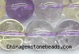 CMQ582 15 inches 12mm round mixed quartz beads