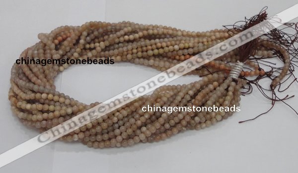 CMS01 15.5 inches 4mm round moonstone gemstone beads wholesale