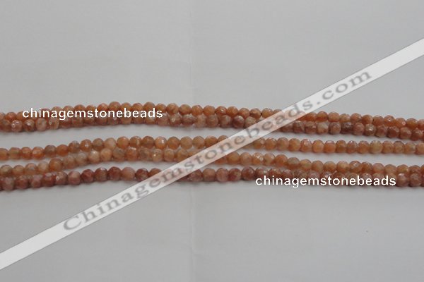CMS1010 15.5 inches 4mm faceted round AA grade moonstone beads