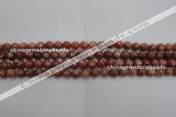 CMS1011 15.5 inches 6mm faceted round AA grade moonstone beads