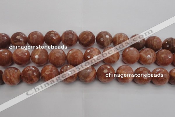 CMS1017 15.5 inches 16mm faceted round AA grade moonstone beads