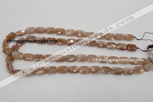 CMS103 15.5 inches 10*14mm faceted rectangle moonstone gemstone beads