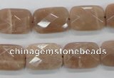 CMS104 15.5 inches 13*18mm faceted rectangle moonstone gemstone beads