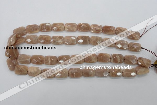 CMS104 15.5 inches 13*18mm faceted rectangle moonstone gemstone beads