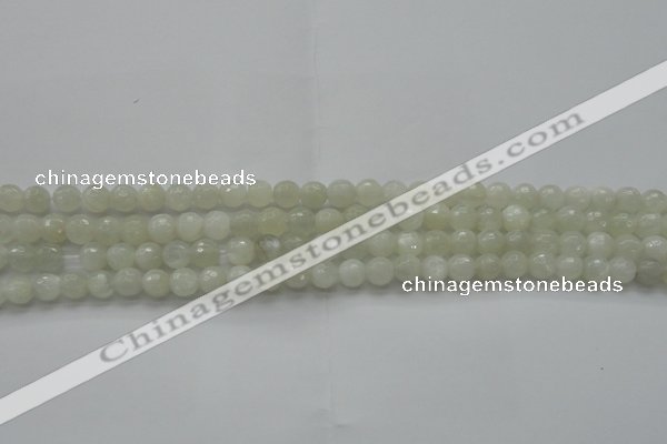 CMS1041 15.5 inches 6mm faceted round A grade white moonstone beads