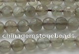 CMS1060 15.5 inches 6mm faceted round grey moonstone beads wholesale