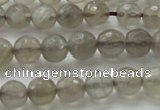 CMS1061 15.5 inches 8mm faceted round grey moonstone beads wholesale