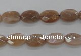 CMS107 15.5 inches 8*12mm faceted oval moonstone gemstone beads