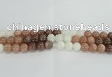 CMS1084 15.5 inches 12mm round mixed moonstone beads wholesale