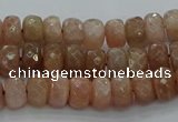 CMS1091 15.5 inches 5*8mm faceted rondelle moonstone beads