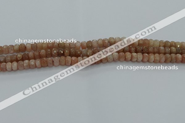 CMS1091 15.5 inches 5*8mm faceted rondelle moonstone beads