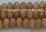 CMS1092 15.5 inches 6*10mm faceted rondelle moonstone beads