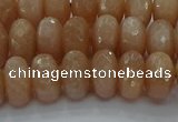 CMS1093 15.5 inches 7*12mm faceted rondelle moonstone beads