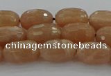 CMS1098 15.5 inches 8*12mm faceted rice moonstone gemstone beads