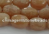 CMS1100 15.5 inches 12*16mm faceted rice moonstone gemstone beads