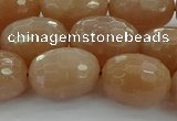 CMS1101 15.5 inches 13*18mm faceted rice moonstone gemstone beads