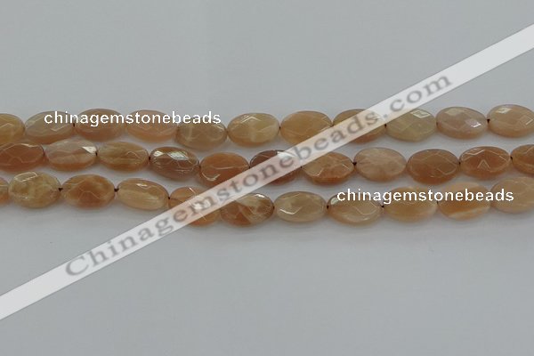 CMS1105 15.5 inches 10*14mm faceted oval moonstone gemstone beads