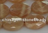 CMS1107 15.5 inches 13*18mm faceted oval moonstone gemstone beads