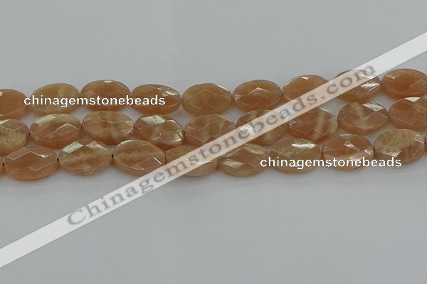 CMS1107 15.5 inches 13*18mm faceted oval moonstone gemstone beads