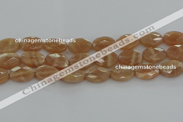 CMS1108 15.5 inches 15*20mm faceted oval moonstone gemstone beads