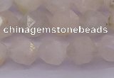 CMS1156 15.5 inches 12mm faceted nuggets white moonstone beads