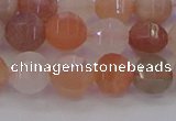 CMS1167 15.5 inches 8mm faceted round rainbow moonstone beads