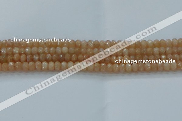 CMS1170 15.5 inches 4*6mm faceted rondelle moonstone beads