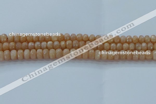 CMS1171 15.5 inches 5*8mm faceted rondelle moonstone beads