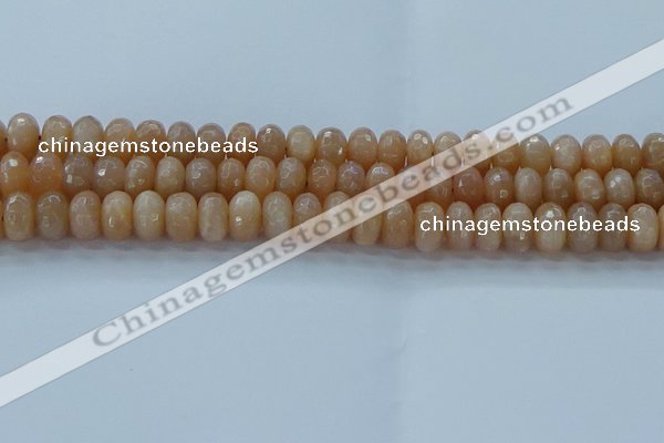 CMS1172 15.5 inches 6*10mm faceted rondelle moonstone beads