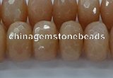 CMS1174 15.5 inches 8*14mm faceted rondelle moonstone beads