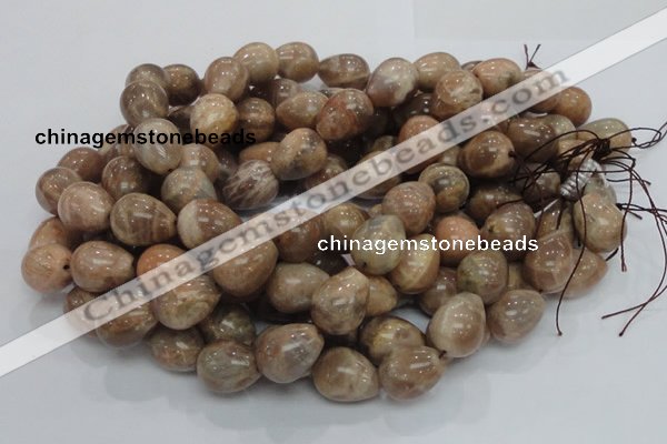 CMS12 15.5 inches 16*20mm teardrop moonstone gemstone beads wholesale